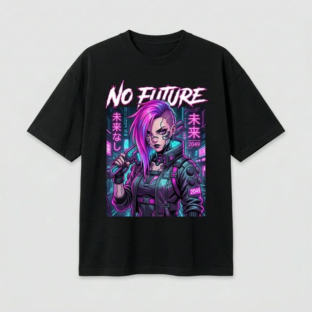 Cyberpunk Night Oversized Tee