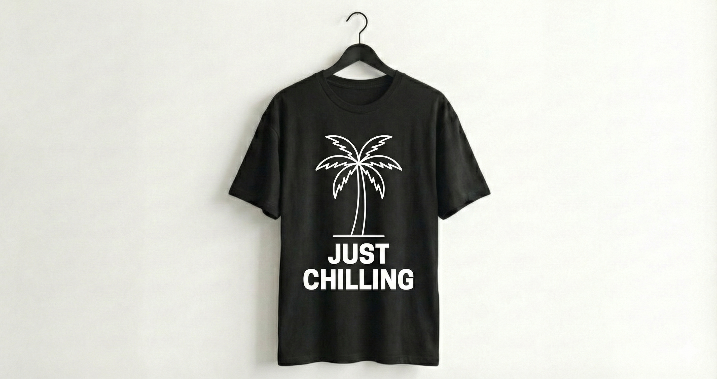 Just Chilling Palm Tree Graphic T-Shirt – Casual Oversized T- Shirt